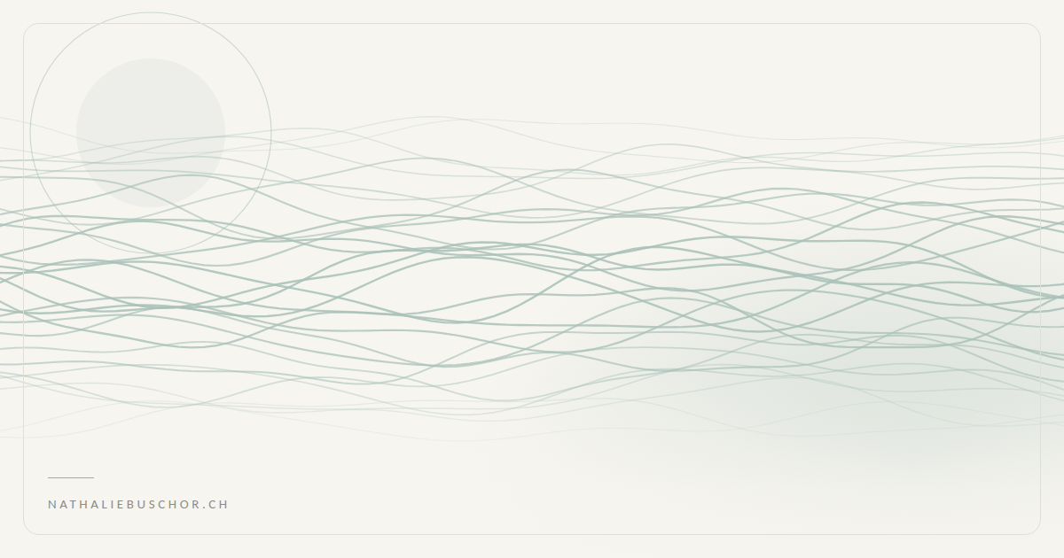 Densely layered lines like a breath of wind – cover image for the article on meaning instead of self-optimization